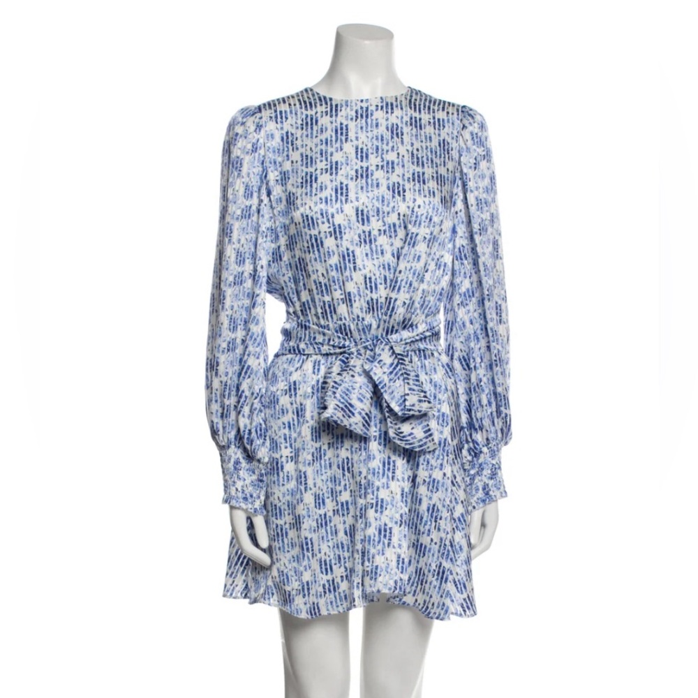 Alice and Olivia blue and white dress